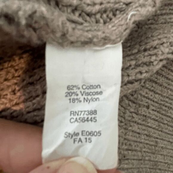 Madewell Cocoon Cardigan Sweater Taupe Grey Waffle Knit Long Sleeve M - Picture 9 of 10